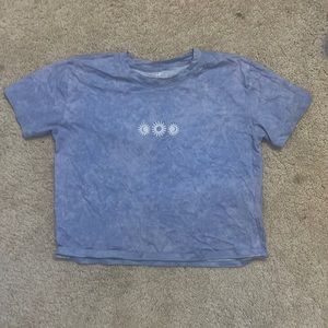 This is a blue crop top form Hollister.